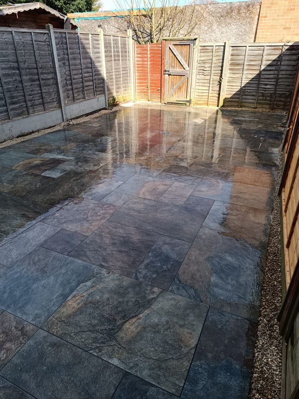 Rustic Slate Outdoor Porcelain Paving Tiles - Mix Pack - 20mm