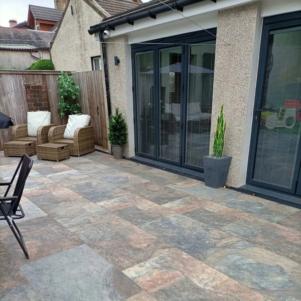 Rustic Slate Outdoor Porcelain Paving Tiles - 900x600 - 20mm