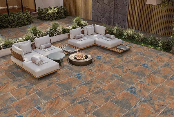 garden paving slabs Rustique Outdoor Porcelain Paving Tiles - 900x600 - 20mm