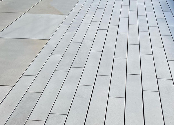 Kandla Grey Smooth Sandstone Linear Paving - Sawn & Honed - 900x200 - 20mm