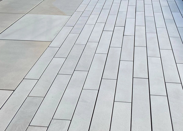 Kandla Grey Smooth Sandstone Linear Paving - Sawn & Honed - 900x200 - 20mm
