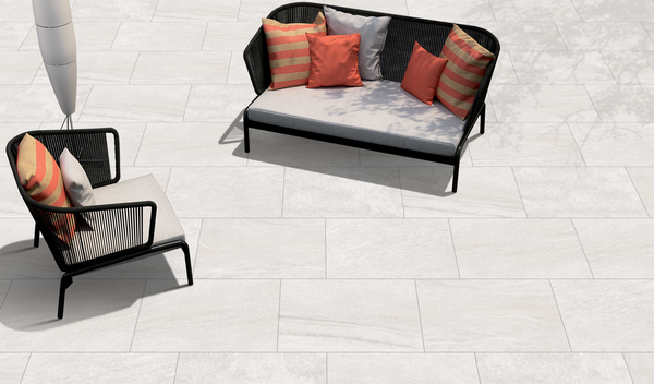 Everest Pearl Outdoor Porcelain Paving Tiles - 900x600 - 20mm