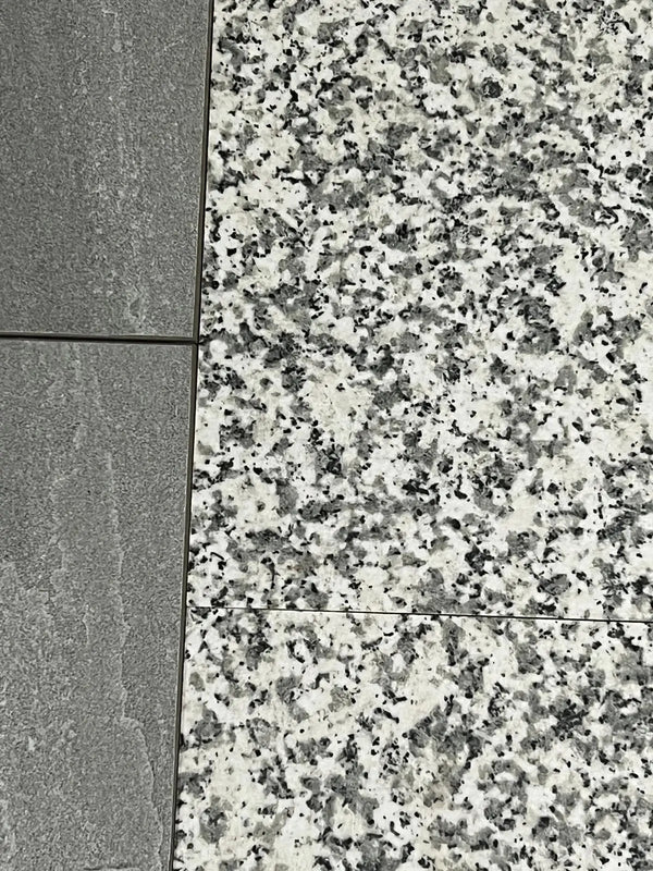 garden paving slabs Silver Grey Granite Porcelain Setts - 200x100 - 20mm