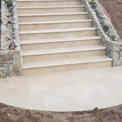 Dijon Sinai Limestone Bullnose Coping - 900x350 - 40mm