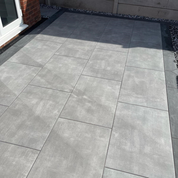 Smoke Grey Outdoor Porcelain Paving Tiles - 900x600 - 20mm