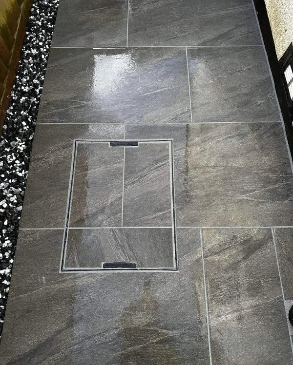 Anthracite Black Outdoor Porcelain Paving Tiles - 900x600 - 20mm