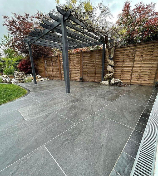Anthracite Black Outdoor Porcelain Paving Tiles - 900x600 - 20mm
