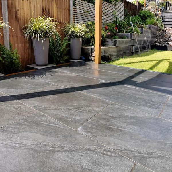 Anthracite Black Outdoor Porcelain Paving Tiles - 900x600 - 20mm