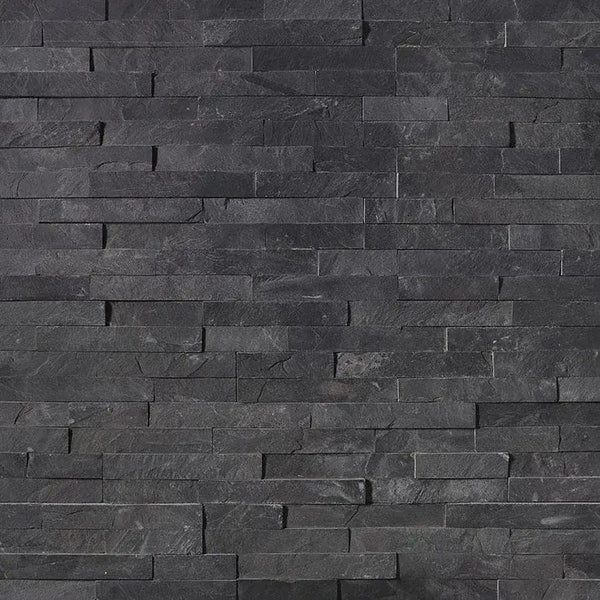Black Slate Split Face Wall Cladding - 600x150