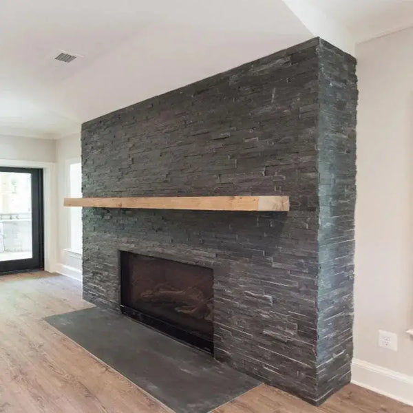 Black Slate Split Face Wall Cladding - 600x150