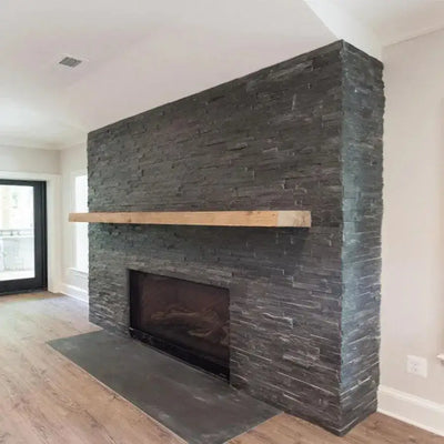 Black Slate Split Face Wall Cladding - 600x150 Testing 1  600x600x20mm - 8.75 Sqm / 12 Slabs - £35.31/m2 incl. VAT