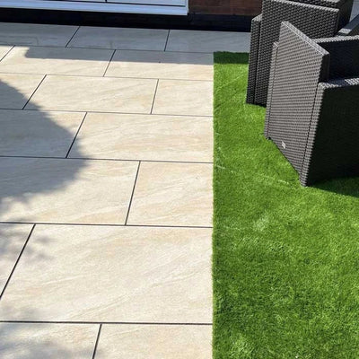 County Crema Outdoor Porcelain Paving Tiles - 900x600 - 20mm