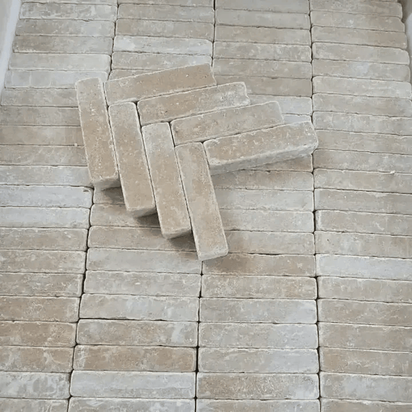 Dijon Sinai Pearl Limestone Tumbled Pavers - 200x50 - 40mm