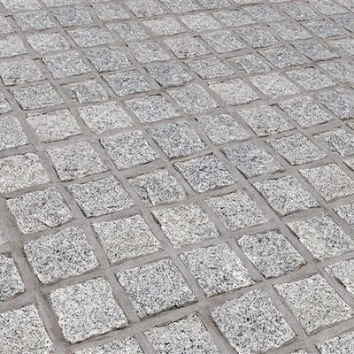 Silver Grey Granite Cobbles - Handcut - 100x100 - 40-60mm Silver Grey Granite Cobbles - Handcut - 100x100 - 40-60mm