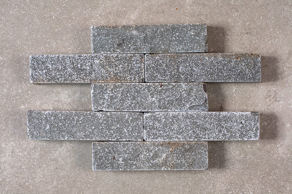 Tandur Grey Limestone Tumbled Pavers - 200x50x40mm