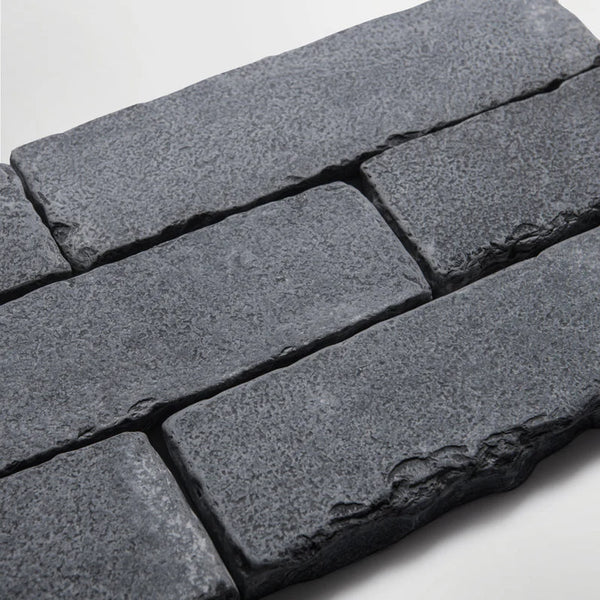 Kadapa Black Limestone Tumbled Pavers - 200x50x40mm