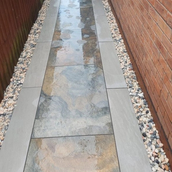 Kandla Grey Outdoor Porcelain Edging - 900x200 - 20mm