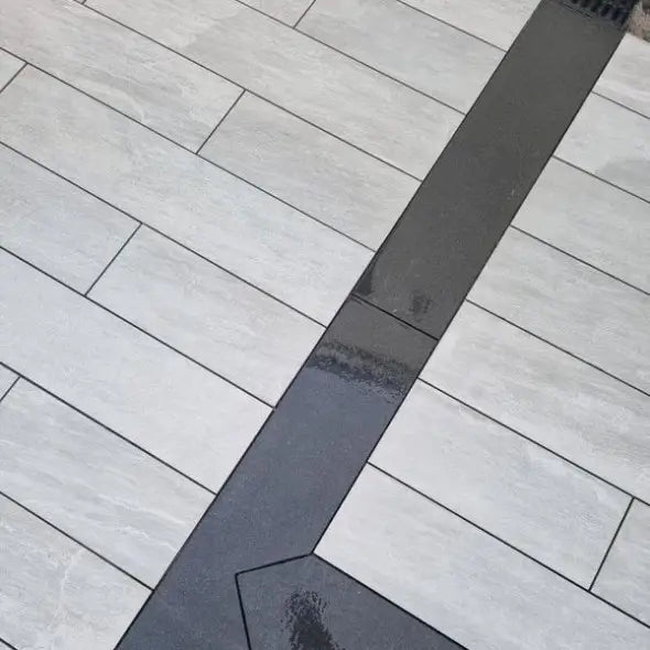 grey porcelain edging