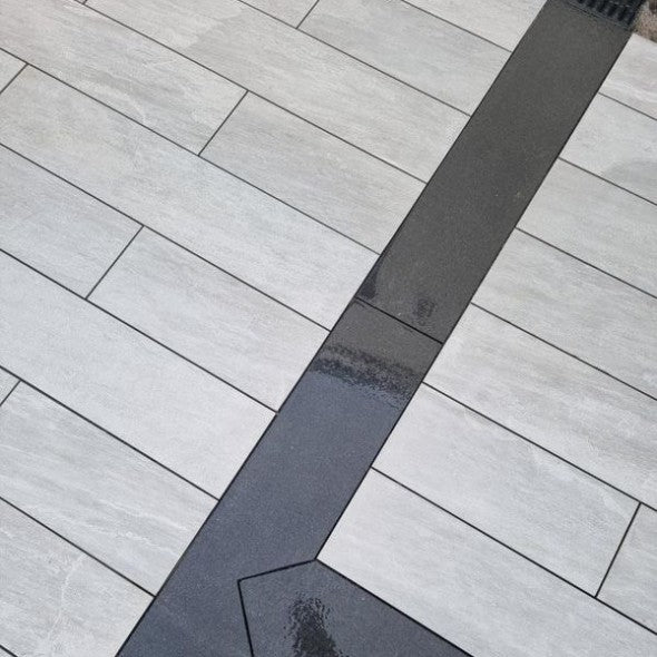 Kandla Grey Outdoor Porcelain Edging - 900x200 - 20mm