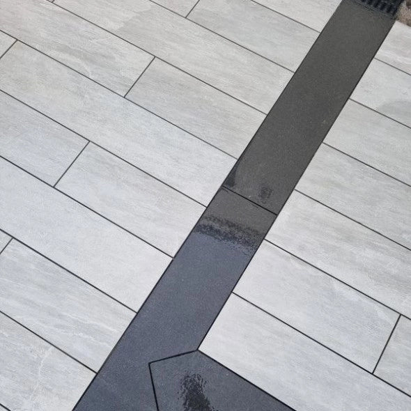 Kandla Grey Outdoor Porcelain Edging - 900x200 - 20mm