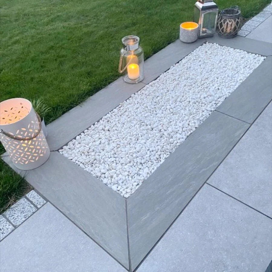 grey porcelain edging