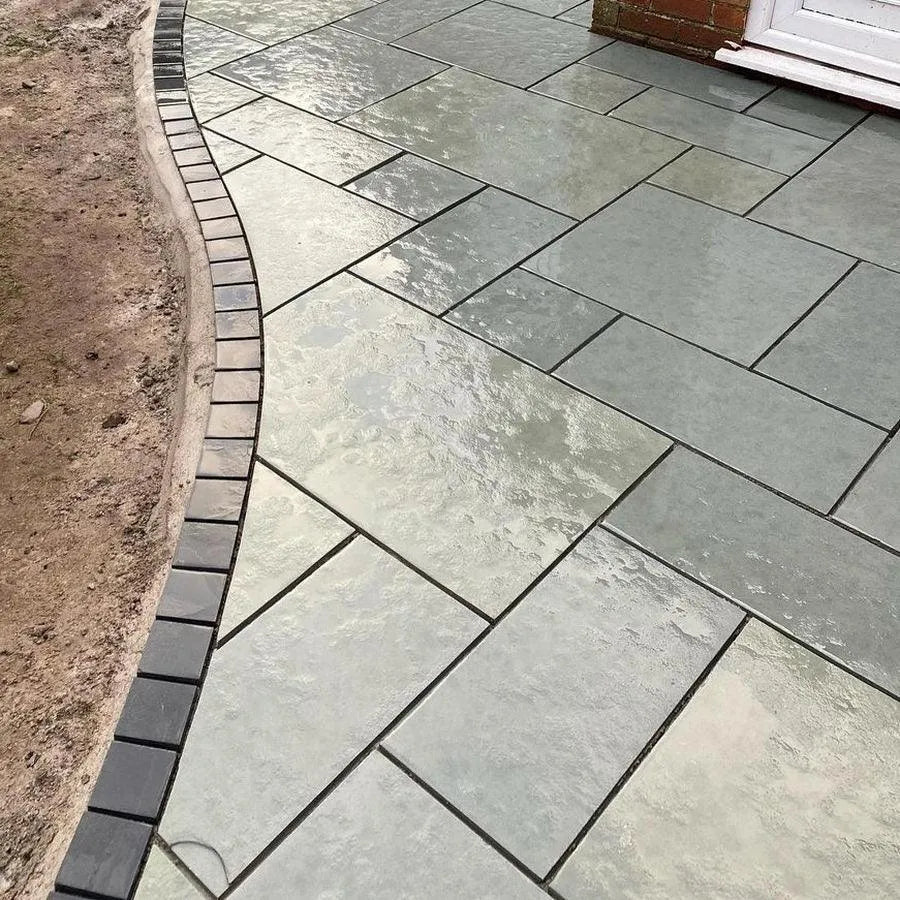 kota blue limestone paving patio pack sawn edge