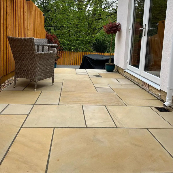 Mint Indian Sandstone Paving Slabs - Sawn & Honed - Patio Pack - 20mm - Smooth Paving