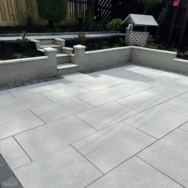 Everest Pearl Outdoor Porcelain Paving Tiles - 900x600 - 20mm