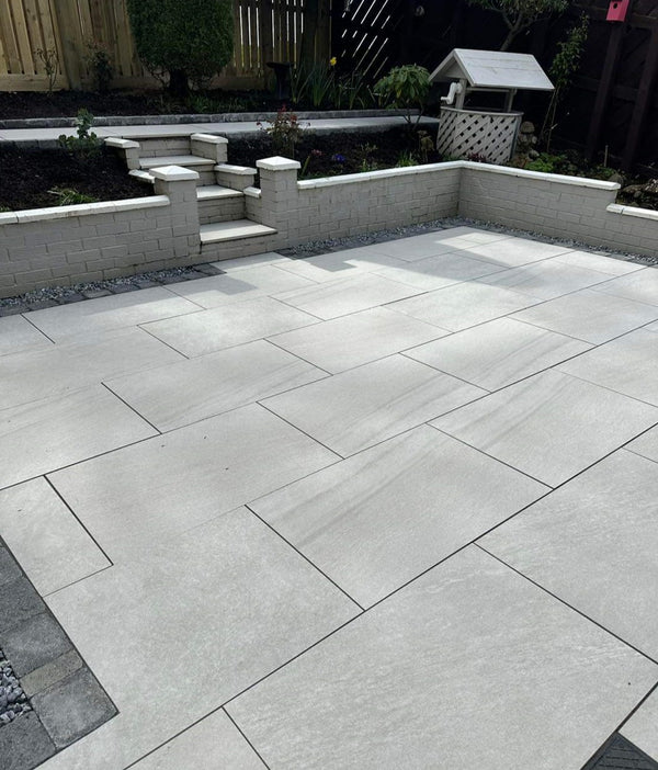 Everest Pearl Outdoor Porcelain Paving Tiles - 900x600 - 20mm