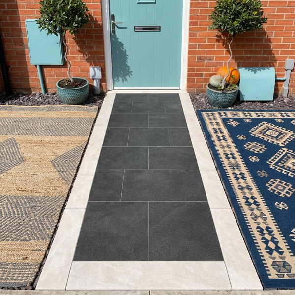 Quartz White Outdoor Porcelain Edging - 900x200 - 20mm