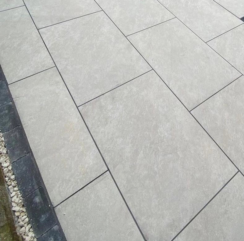 quartz white porcelain paving 900x600