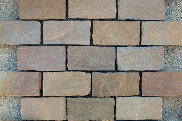 Raj Green Setts - Tumbled - 20x10 cm - 40-50 mm - 400 Pcs - 9sqm - UniversalPaving Raj Green Setts - Tumbled - 200x100 - 40-50 mm