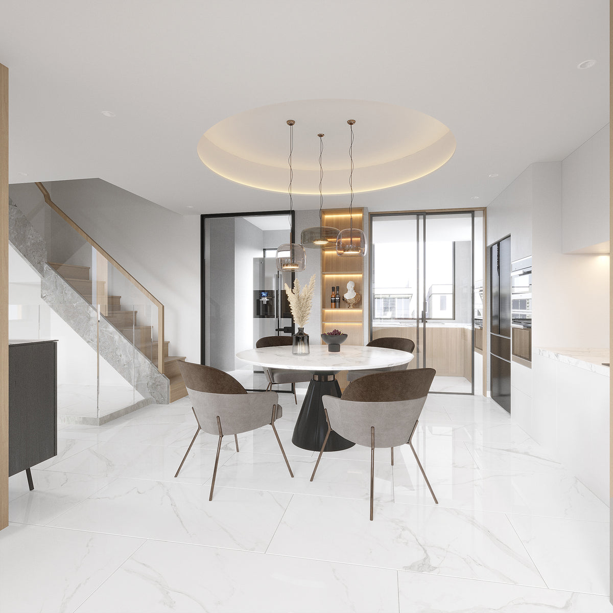 marmi statuario full lappato porcelain 600x600
