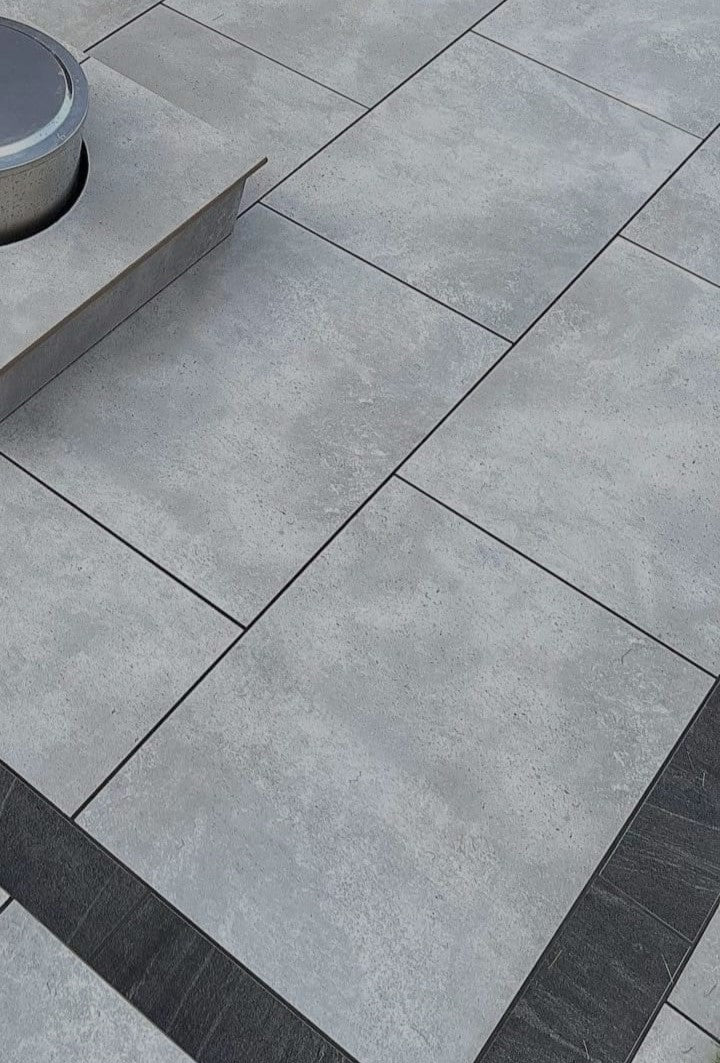 S Grey Outdoor Porcelain Paving Tiles - 900x600 - 20mm
