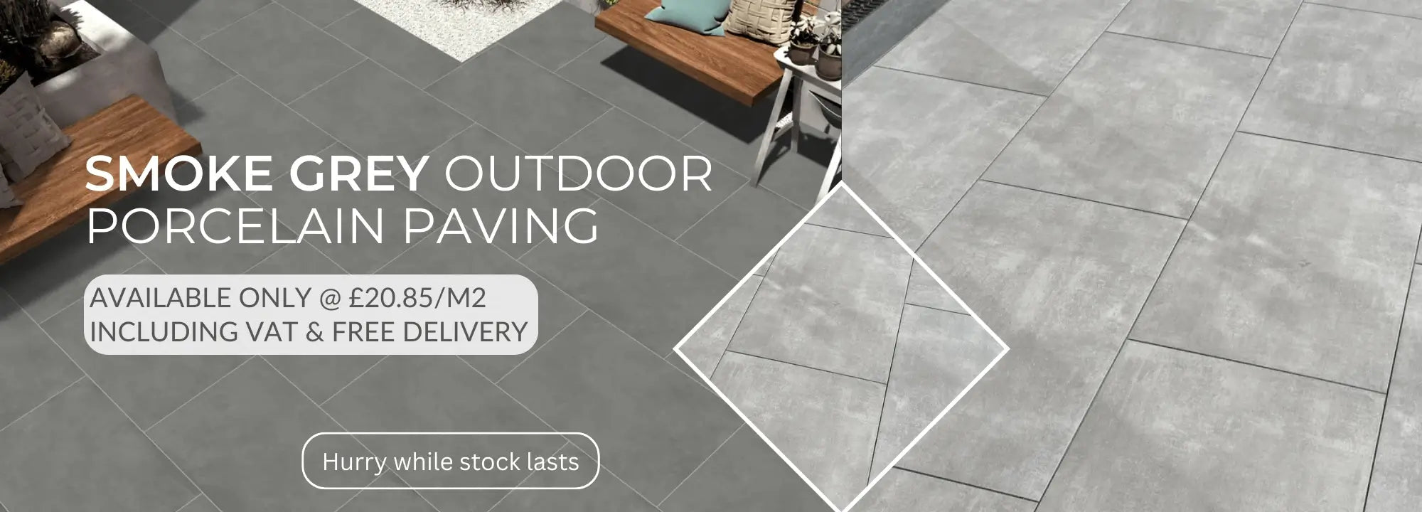 smooth grey porcelain paving universal paving