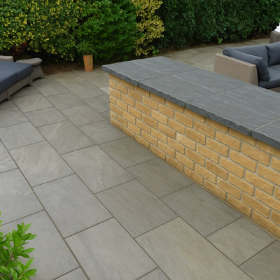 Kandla Grey Indian Sandstone Wall Coping - Riven - 600x300 Kandla Grey Indian Sandstone Wall Coping - Riven - 600x300