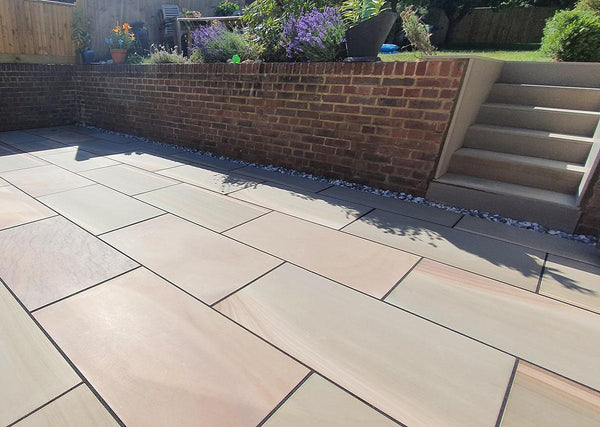 Raj Green Indian Sandstone Paving Slabs - Sawn & Honed - 900x600 - 20mm - Smooth Paving - UniversalPaving Raj Green Indian Sandstone Paving Slabs - Sawn & Honed - 900x600 - 20mm - Smooth Paving