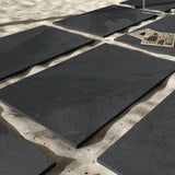 Brazilian Black Slate Outdoor Porcelain Paving Tiles - 900x600 - 21.60sqm - 20mm - UniversalPaving