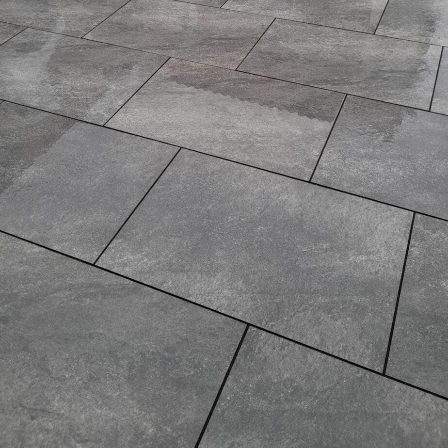 Hammerstone Nero Outdoor Porcelain Paving Tiles - 900x600 - 21.60sqm - 20mm - UniversalPaving