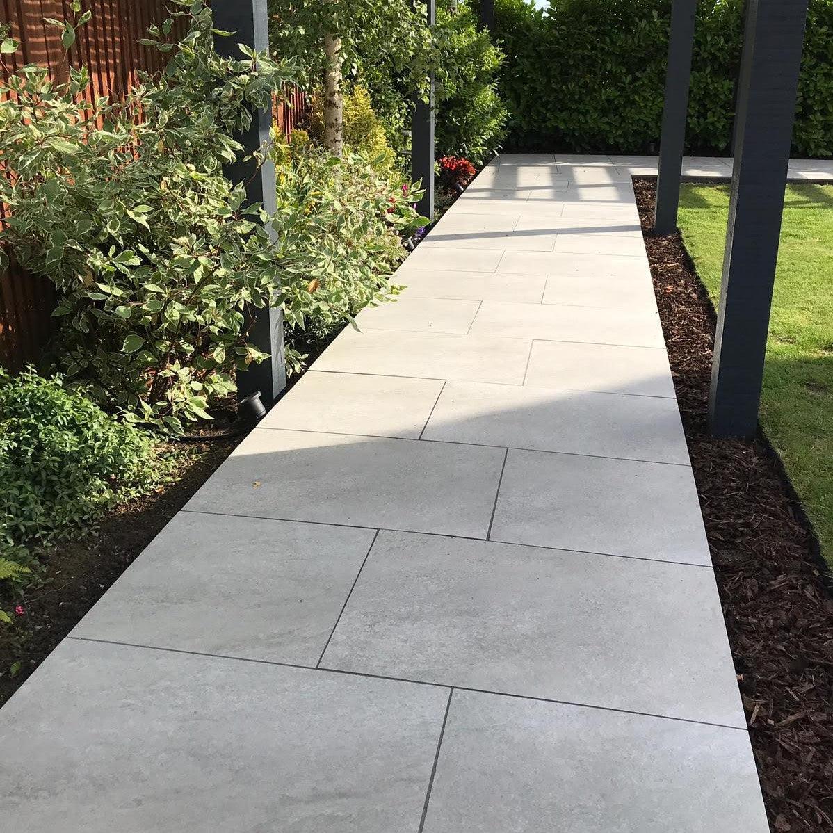 Hammerstone Grey Outdoor Porcelain Paving Tiles - 900x600 - 20mm ...