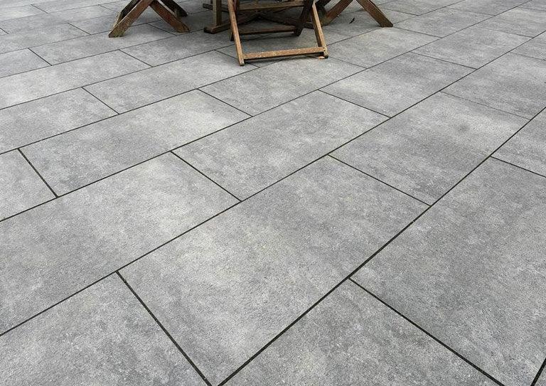 Hammerstone Nero Outdoor Porcelain Paving Tiles - 900x600 - 21.60sqm - 20mm - UniversalPaving