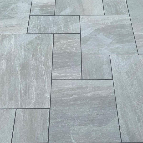 Kandla Grey Outdoor Porcelain Paving Tiles - Mix Pack - 20mm