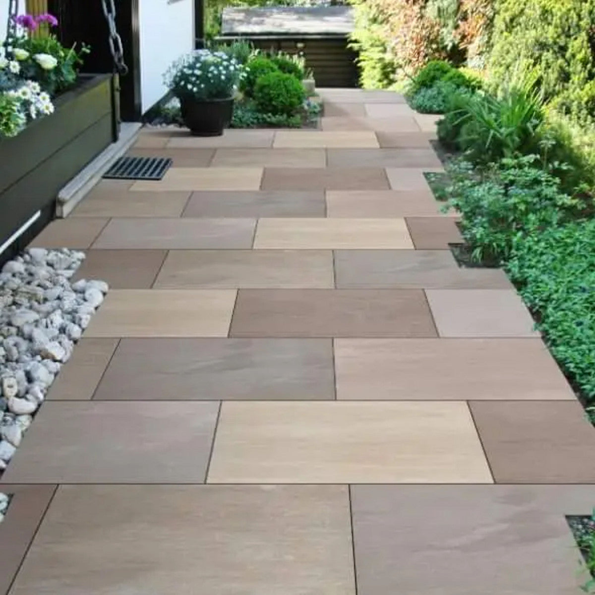 Raj Green Outdoor Porcelain Paving Tiles - 900x600 - 20mm – Universal ...