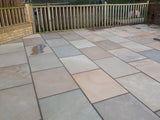Rippon Buff Indian Sandstone Paving Slabs - Sawn & Honed - 900x600 - 20mm - Smooth Paving - UniversalPaving